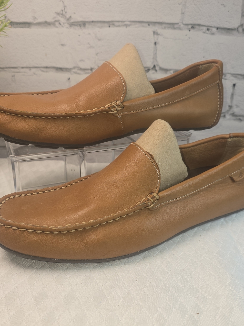 SPERRY TOP-SIDER WAVE DRIVER VENETIAN MOCCASINS TAN LEATHER SLIP-ON MENS 11.5 - Picture 2 of 9